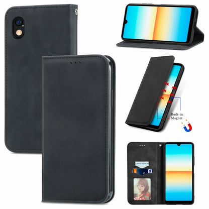 Retro Skin Feel Magnetic Leather Phone Case, For Sony Xperia Ace III