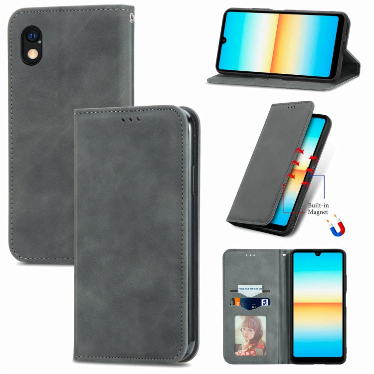 Retro Skin Feel Magnetic Leather Phone Case, For Sony Xperia Ace III