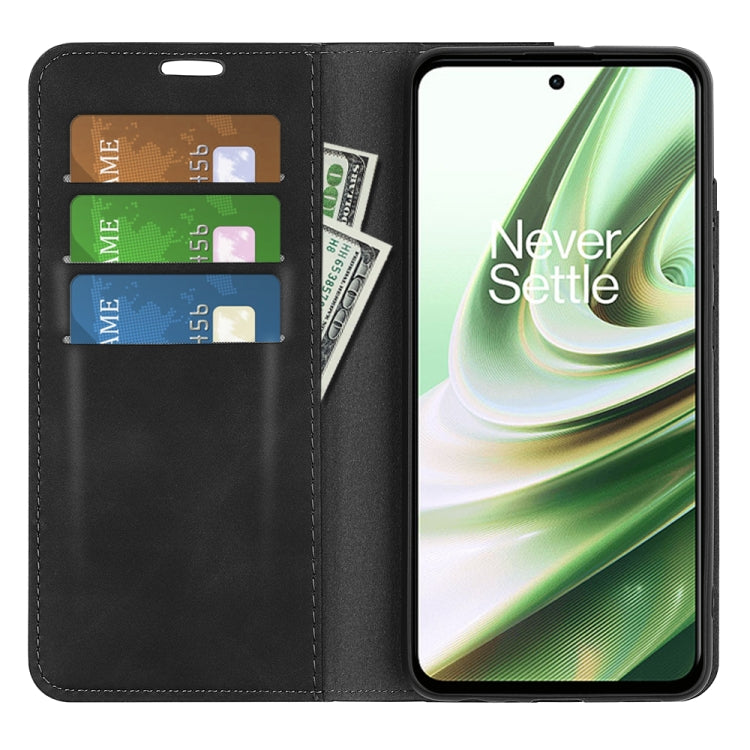 For OnePlus Ace / 10R Retro-skin Magnetic Suction Leather Phone Case, For OnePlus Ace / 10R