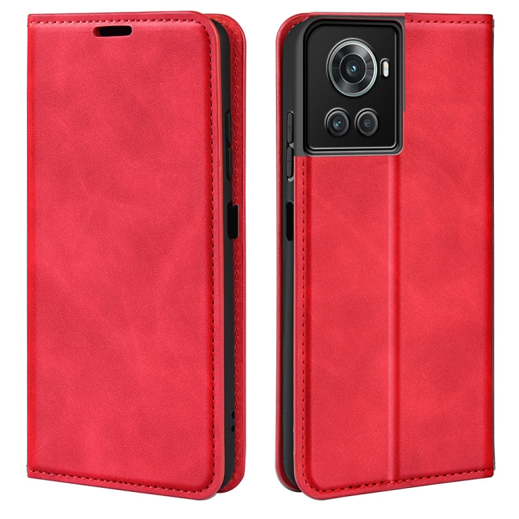 For OnePlus Ace / 10R Retro-skin Magnetic Suction Leather Phone Case, For OnePlus Ace / 10R