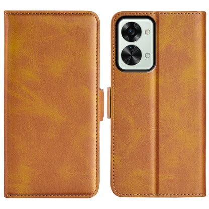 For OnePlus Nord 2T 5G Dual-side Magnetic Buckle Flip Leather Phone Case, For OnePlus Nord 2T 5G