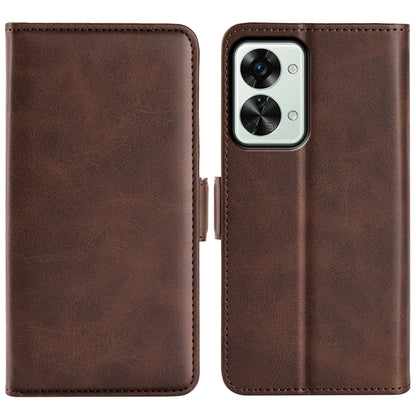 For OnePlus Nord 2T 5G Dual-side Magnetic Buckle Flip Leather Phone Case, For OnePlus Nord 2T 5G
