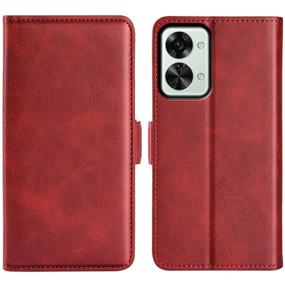 For OnePlus Nord 2T 5G Dual-side Magnetic Buckle Flip Leather Phone Case, For OnePlus Nord 2T 5G