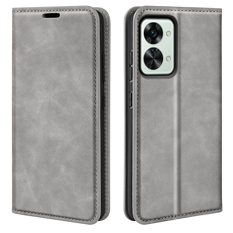 For OnePlus Nord 2T 5G Retro-skin Magnetic Suction Flip Leather Phone Case, For OnePlus Nord 2T 5G