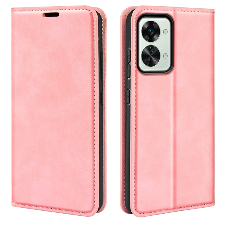 For OnePlus Nord 2T 5G Retro-skin Magnetic Suction Flip Leather Phone Case, For OnePlus Nord 2T 5G