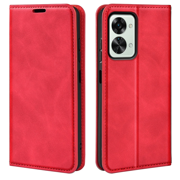 For OnePlus Nord 2T 5G Retro-skin Magnetic Suction Flip Leather Phone Case, For OnePlus Nord 2T 5G
