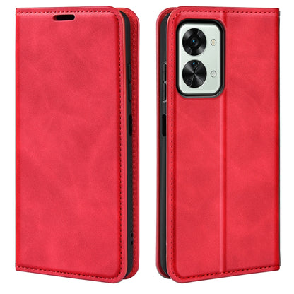 For OnePlus Nord 2T 5G Retro-skin Magnetic Suction Flip Leather Phone Case, For OnePlus Nord 2T 5G