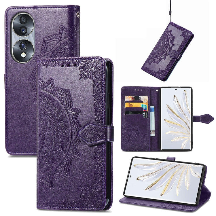 Mandala Flower Embossed Horizontal Flip Leather Phone Case, For Honor 70, For Honor Play 30 Plus / X7, For Nokia C21, For OnePlus Nord 2T