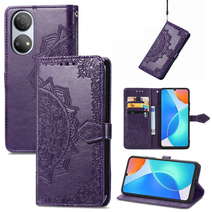 Mandala Flower Embossed Horizontal Flip Leather Phone Case, For Honor 70, For Honor Play 30 Plus / X7, For Nokia C21, For OnePlus Nord 2T