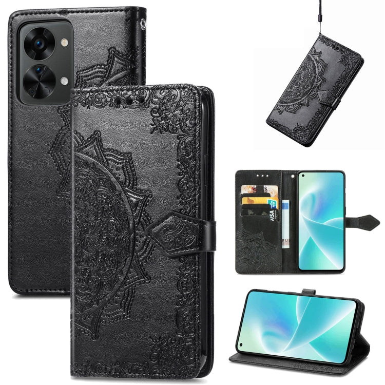 Mandala Flower Embossed Horizontal Flip Leather Phone Case, For Honor 70, For Honor Play 30 Plus / X7, For Nokia C21, For OnePlus Nord 2T