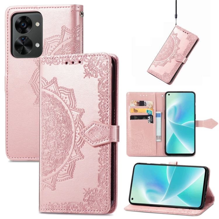 Mandala Flower Embossed Horizontal Flip Leather Phone Case, For Honor 70, For Honor Play 30 Plus / X7, For Nokia C21, For OnePlus Nord 2T
