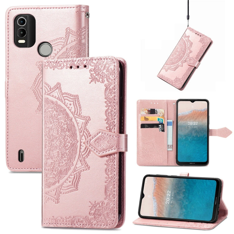 Mandala Flower Embossed Leather Phone Case, For Motorola Moto G42, For Motorola Moto G62, For Nokia C21 Plus, For Nokia C200, For OnePlus Nord CE 2 Lite 5G
