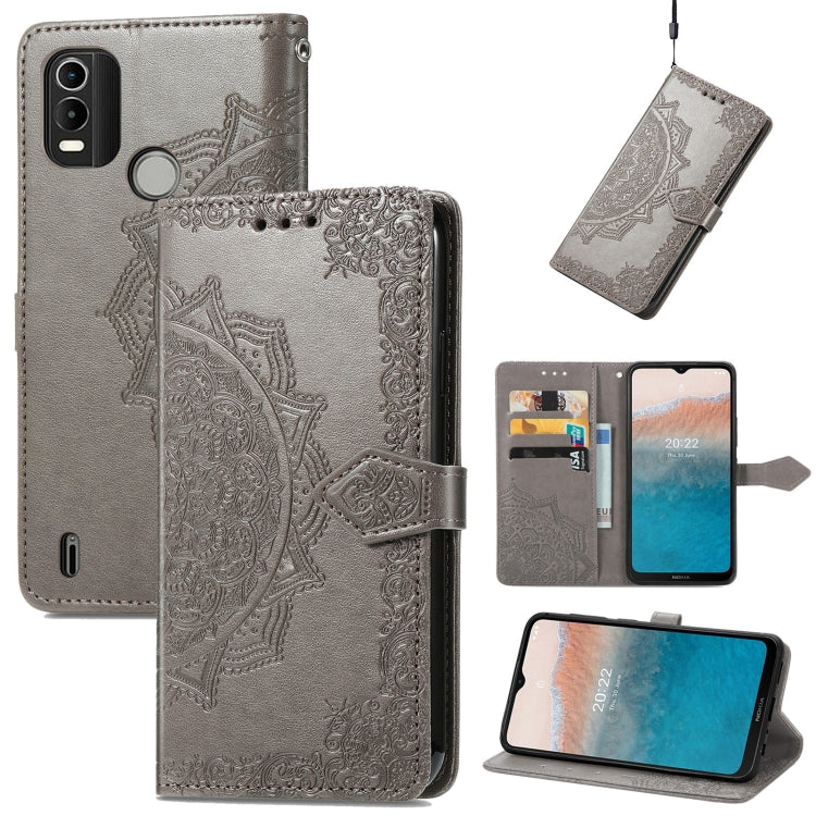 Mandala Flower Embossed Leather Phone Case, For Motorola Moto G42, For Motorola Moto G62, For Nokia C21 Plus, For Nokia C200, For OnePlus Nord CE 2 Lite 5G