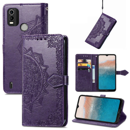 Mandala Flower Embossed Leather Phone Case, For Motorola Moto G42, For Motorola Moto G62, For Nokia C21 Plus, For Nokia C200, For OnePlus Nord CE 2 Lite 5G