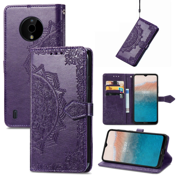 Mandala Flower Embossed Leather Phone Case, For Motorola Moto G42, For Motorola Moto G62, For Nokia C21 Plus, For Nokia C200, For OnePlus Nord CE 2 Lite 5G