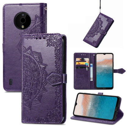 Mandala Flower Embossed Leather Phone Case, For Motorola Moto G42, For Motorola Moto G62, For Nokia C21 Plus, For Nokia C200, For OnePlus Nord CE 2 Lite 5G