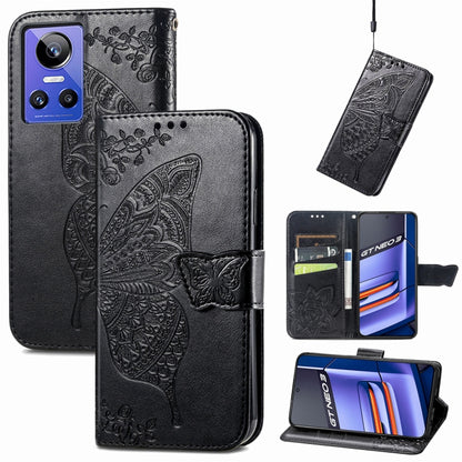 Butterfly Love Flower Embossed Flip Leather Phone Case, For Realme GT Neo 3, For Realme C30, For OPPO A77