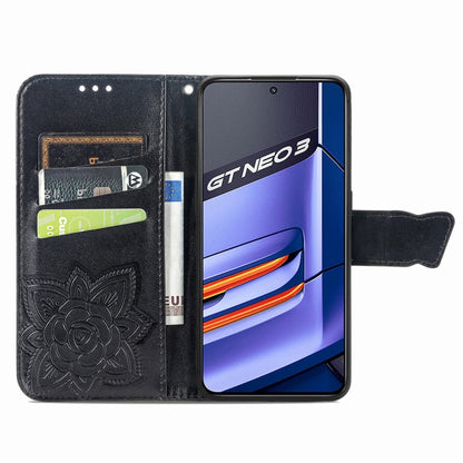 Butterfly Love Flower Embossed Flip Leather Phone Case, For Realme GT Neo 3, For Realme C30, For OPPO A77