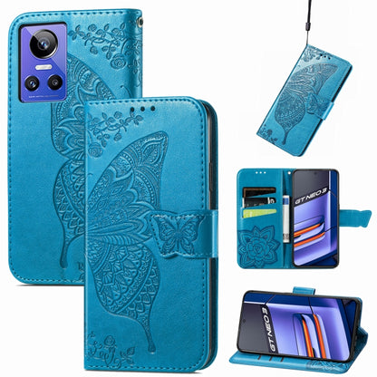 Butterfly Love Flower Embossed Flip Leather Phone Case, For Realme GT Neo 3, For Realme C30, For OPPO A77
