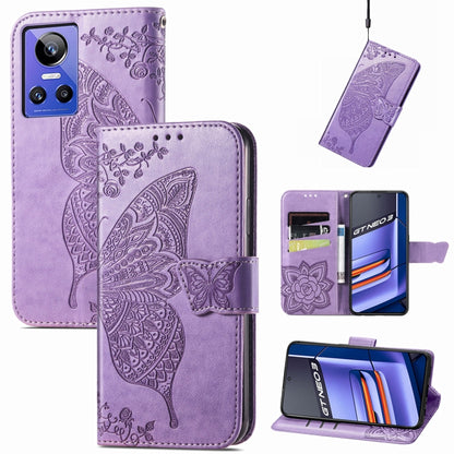 Butterfly Love Flower Embossed Flip Leather Phone Case, For Realme GT Neo 3, For Realme C30, For OPPO A77