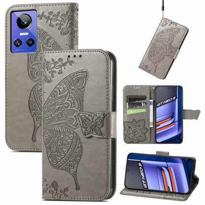 Butterfly Love Flower Embossed Flip Leather Phone Case, For Realme GT Neo 3, For Realme C30, For OPPO A77