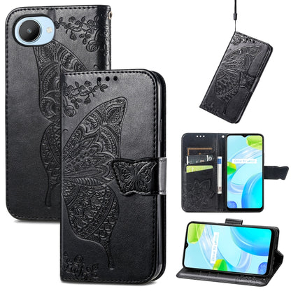 Butterfly Love Flower Embossed Flip Leather Phone Case, For Realme GT Neo 3, For Realme C30, For OPPO A77