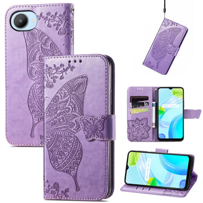 Butterfly Love Flower Embossed Flip Leather Phone Case, For Realme GT Neo 3, For Realme C30, For OPPO A77