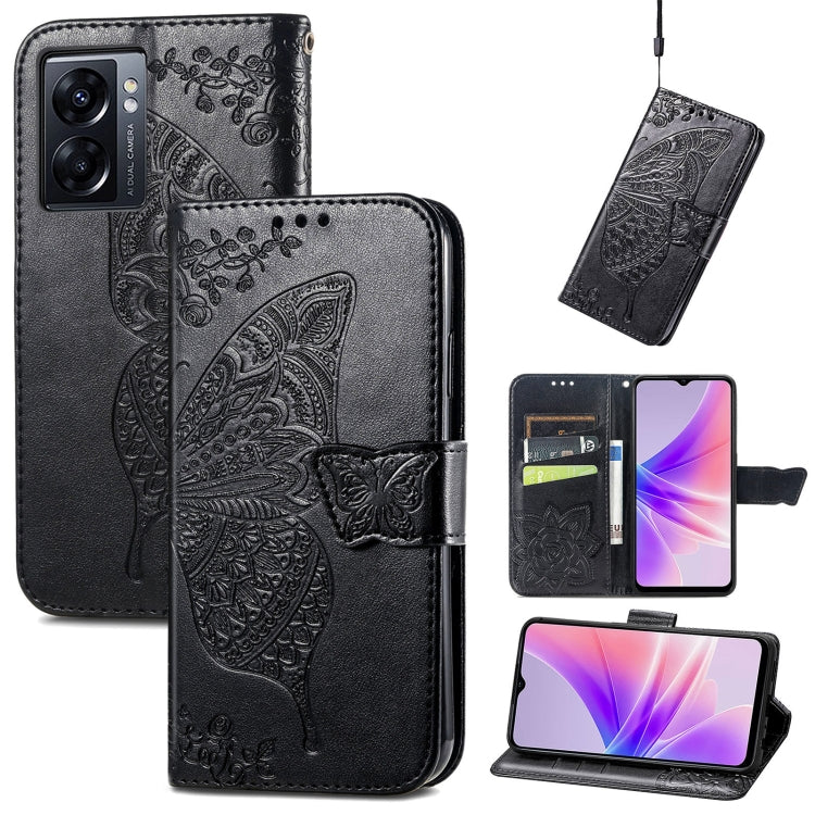 Butterfly Love Flower Embossed Flip Leather Phone Case, For Realme GT Neo 3, For Realme C30, For OPPO A77
