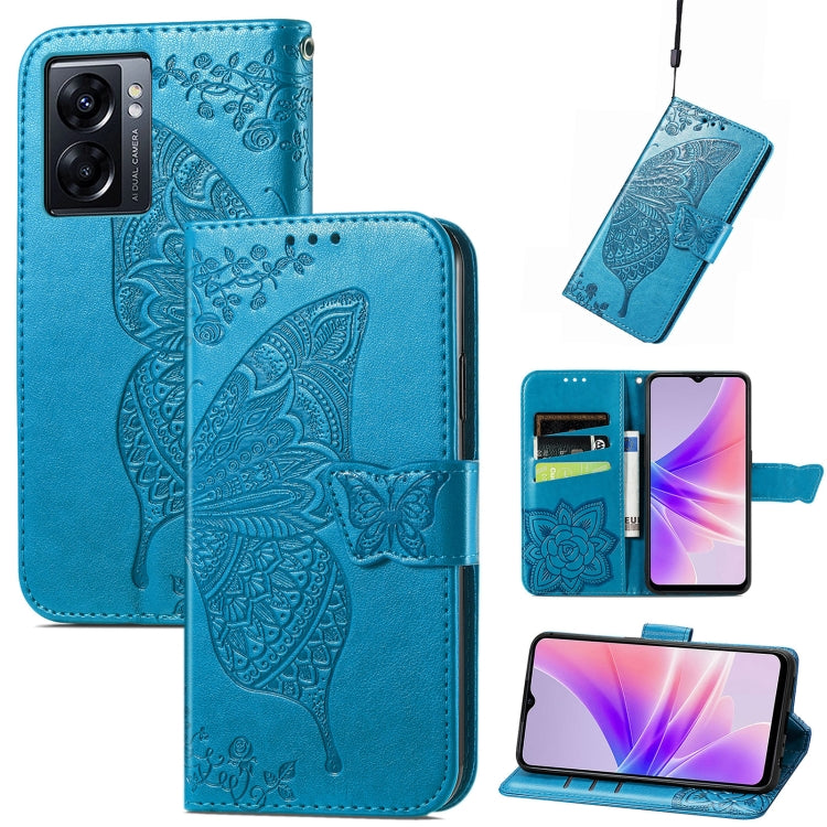 Butterfly Love Flower Embossed Flip Leather Phone Case, For Realme GT Neo 3, For Realme C30, For OPPO A77