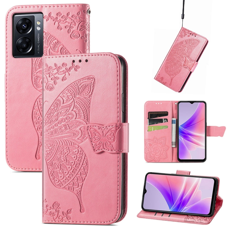 Butterfly Love Flower Embossed Flip Leather Phone Case, For Realme GT Neo 3, For Realme C30, For OPPO A77