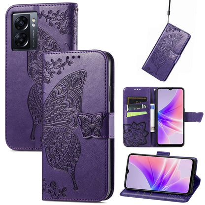 Butterfly Love Flower Embossed Flip Leather Phone Case, For Realme GT Neo 3, For Realme C30, For OPPO A77