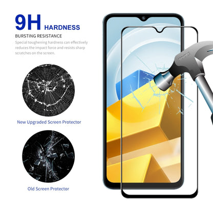 For Xiaomi Poco M5 ENKAY Full Glue 0.26mm 9H 2.5D Tempered Glass Full Film, 1pcs, 2pcs, 5pcs, 10pcs
