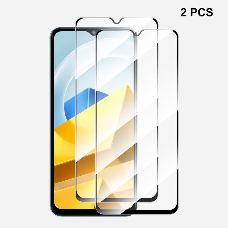 For Xiaomi Poco M5 ENKAY Full Glue 0.26mm 9H 2.5D Tempered Glass Full Film, 1pcs, 2pcs, 5pcs, 10pcs