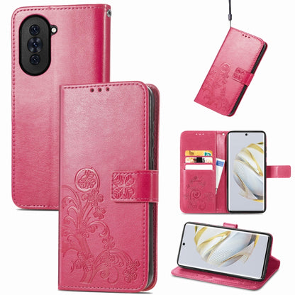 Four-leaf Clasp Embossed Buckle Leather Phone Case, For Huawei Nova 10, For Nokia X100 5G, For OnePlus 10T, For T-Mobile REVVL 6 5G