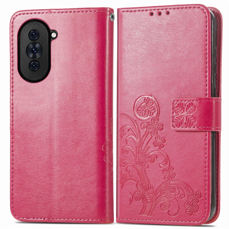 Four-leaf Clasp Embossed Buckle Leather Phone Case, For Huawei Nova 10, For Nokia X100 5G, For OnePlus 10T, For T-Mobile REVVL 6 5G