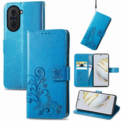 Four-leaf Clasp Embossed Buckle Leather Phone Case, For Huawei Nova 10, For Nokia X100 5G, For OnePlus 10T, For T-Mobile REVVL 6 5G
