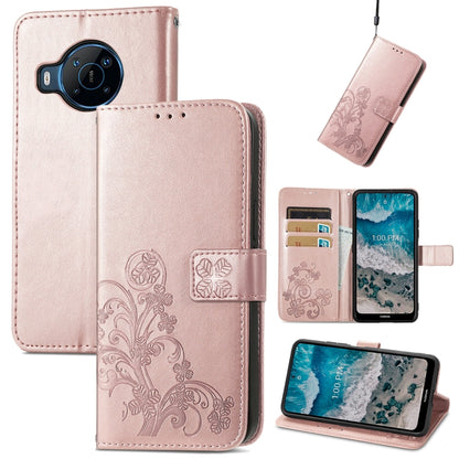 Four-leaf Clasp Embossed Buckle Leather Phone Case, For Huawei Nova 10, For Nokia X100 5G, For OnePlus 10T, For T-Mobile REVVL 6 5G