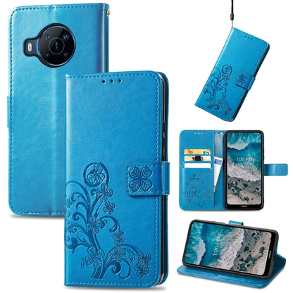 Four-leaf Clasp Embossed Buckle Leather Phone Case, For Huawei Nova 10, For Nokia X100 5G, For OnePlus 10T, For T-Mobile REVVL 6 5G