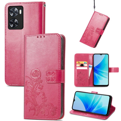 Four-leaf Clasp Embossed Buckle Leather Phone Case, For OPPO A57 4G, For OPPO A97 5G, For Realme C33, For vivo Y16