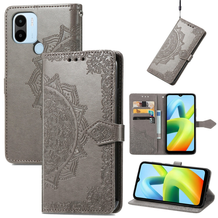 Mandala Flower Embossed Leather Phone Case, For ZTE Blade V40 Pro, For Xiaomi Redmi A1+, For Huawei Mate 50 Pro, For Xiaomi Poco X3 Pro