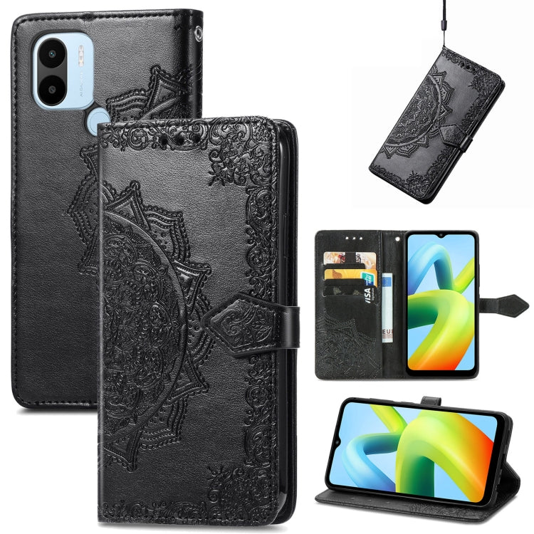 Mandala Flower Embossed Leather Phone Case, For ZTE Blade V40 Pro, For Xiaomi Redmi A1+, For Huawei Mate 50 Pro, For Xiaomi Poco X3 Pro
