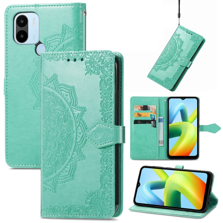 Mandala Flower Embossed Leather Phone Case, For ZTE Blade V40 Pro, For Xiaomi Redmi A1+, For Huawei Mate 50 Pro, For Xiaomi Poco X3 Pro