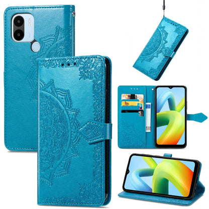 Mandala Flower Embossed Leather Phone Case, For ZTE Blade V40 Pro, For Xiaomi Redmi A1+, For Huawei Mate 50 Pro, For Xiaomi Poco X3 Pro