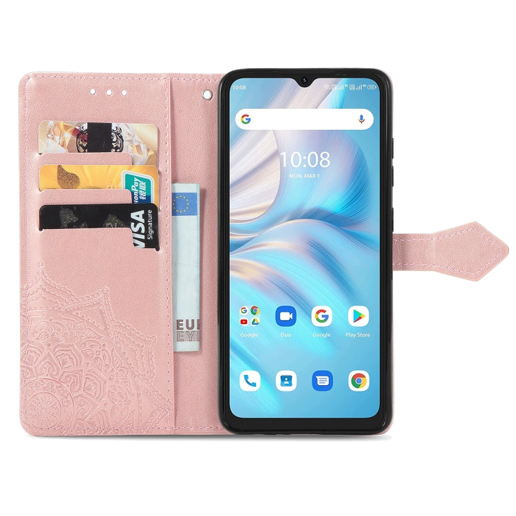 Mandala Flower Embossed Leather Phone Case, For UMIDIGI A13S, For ZTE Blade A72 4G, For Xiaomi Poco M5, For ZTE Blade V40S