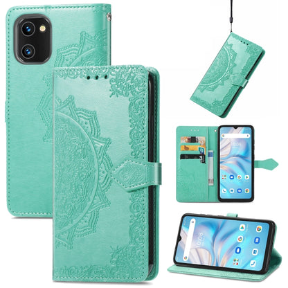 Mandala Flower Embossed Leather Phone Case, For UMIDIGI A13S, For ZTE Blade A72 4G, For Xiaomi Poco M5, For ZTE Blade V40S