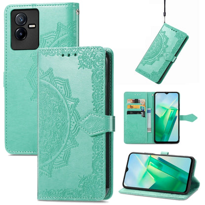 Mandala Flower Embossed Leather Phone Case, For Xiaomi Poco X4 GT, For Xiaomi Redmi Note 10S, For Asus Zenfone 9, For vivo T2X 5G