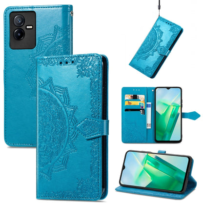 Mandala Flower Embossed Leather Phone Case, For Xiaomi Poco X4 GT, For Xiaomi Redmi Note 10S, For Asus Zenfone 9, For vivo T2X 5G