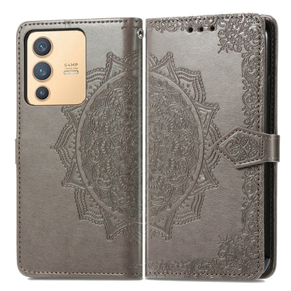 Mandala Flower Embossed Leather Phone Case, For vivo V23 5G, For vivo X80 Lite, For vivo X80 Pro