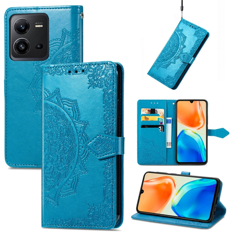 Mandala Flower Embossed Leather Phone Case, For vivo V23 5G, For vivo X80 Lite, For vivo X80 Pro