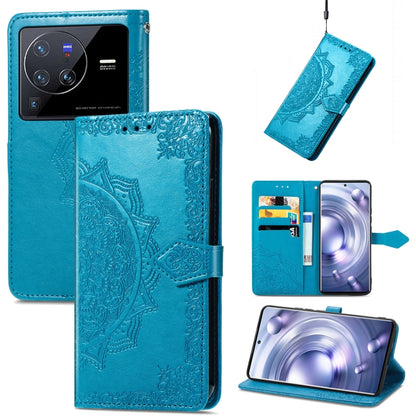 Mandala Flower Embossed Leather Phone Case, For vivo V23 5G, For vivo X80 Lite, For vivo X80 Pro